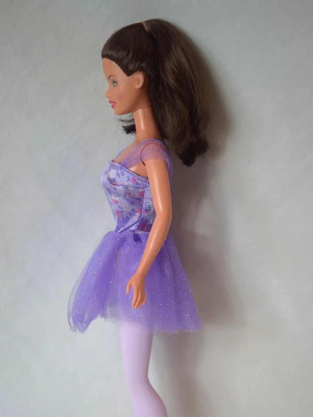 2003 Mattel Barbi Doll with Purple Tutu No Shoes